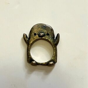 Adorable Penguin Pewter Ring